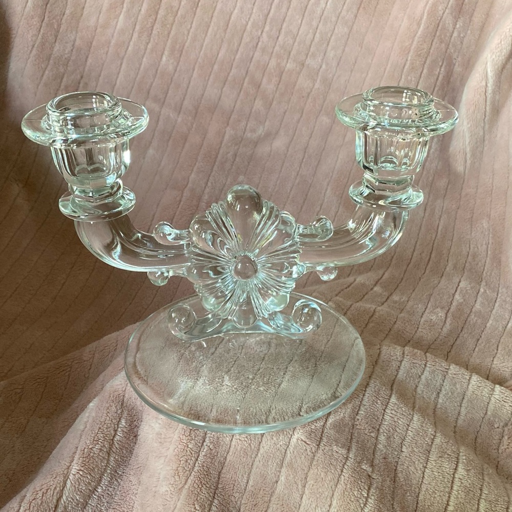 1950s Indiana Glass Candleabra